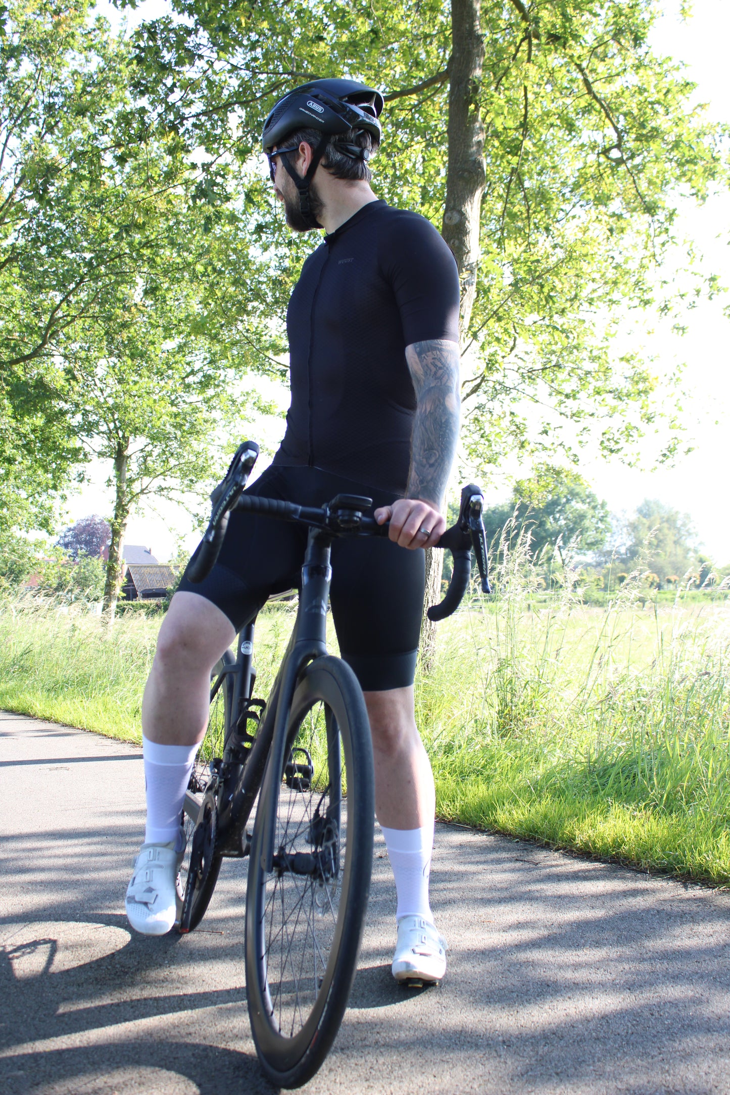 Full black bibshorts ( met zeem opties)