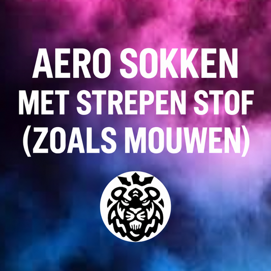 Aero sokken met strepen stof ( zoals mouwen)